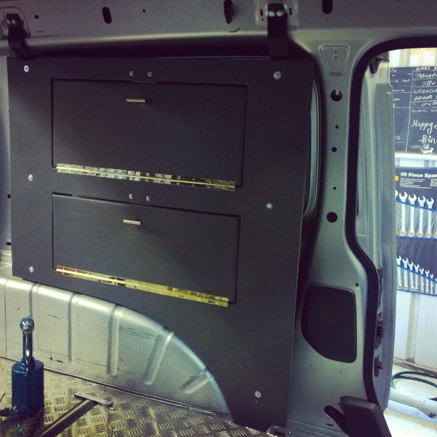 custom interior storage for work vehicles